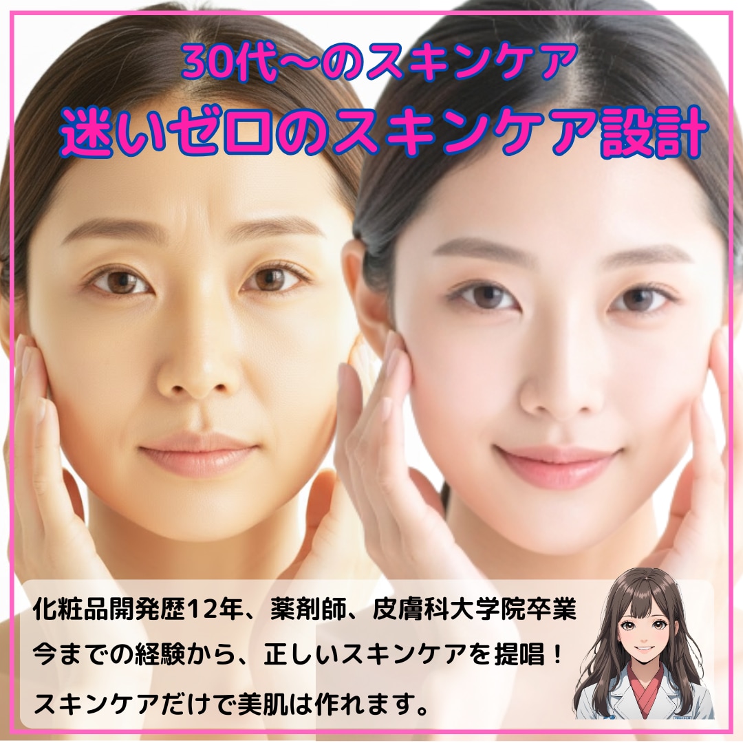 30代～必見最適スキンケア方法を提供します 時間もお金もかけずに美肌になる方法を提案 イメージ1
