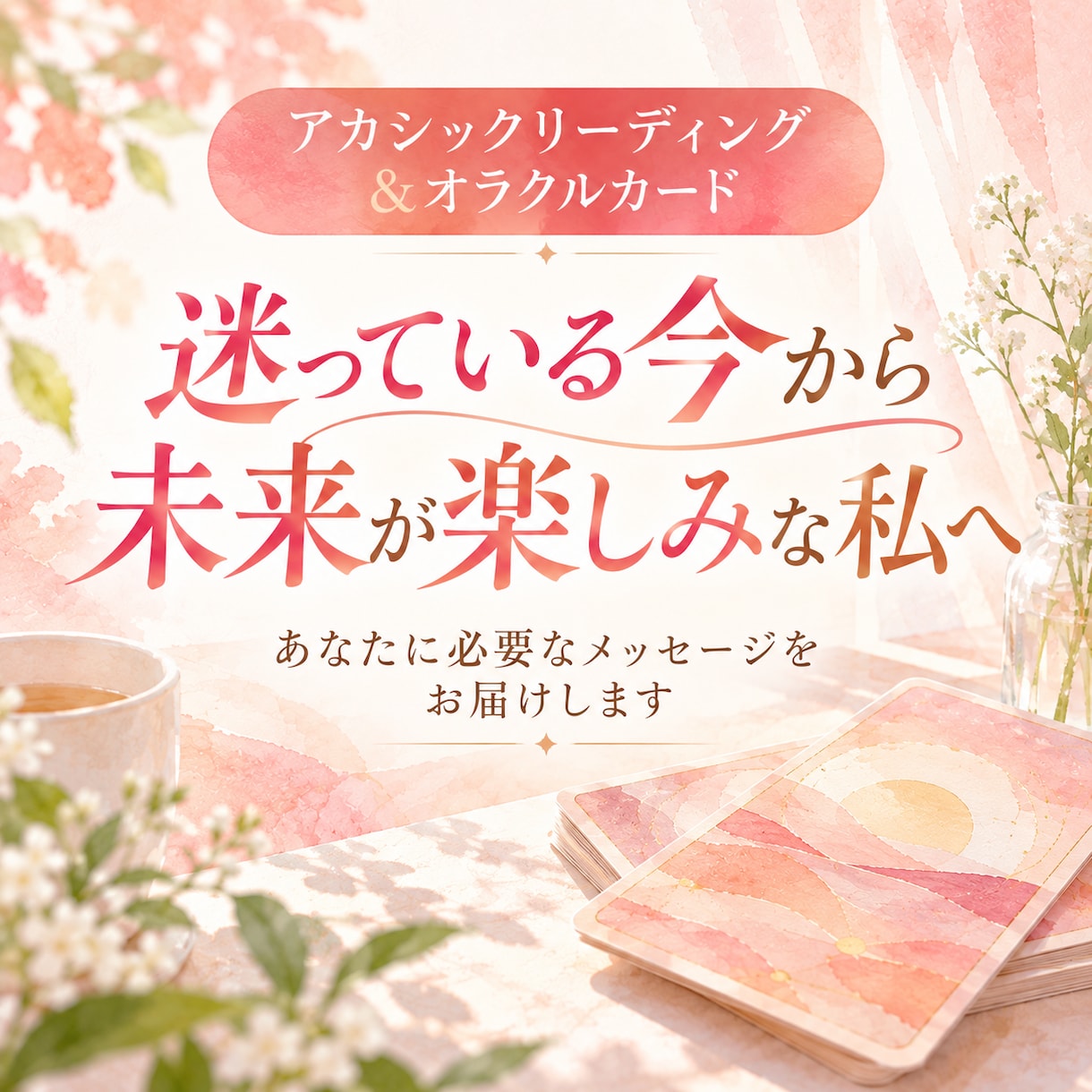 アカシックリーディングとオラクルで鑑定します 迷いや不安を抱えるあなたへ。未来を楽しむための気づきをお届け イメージ1