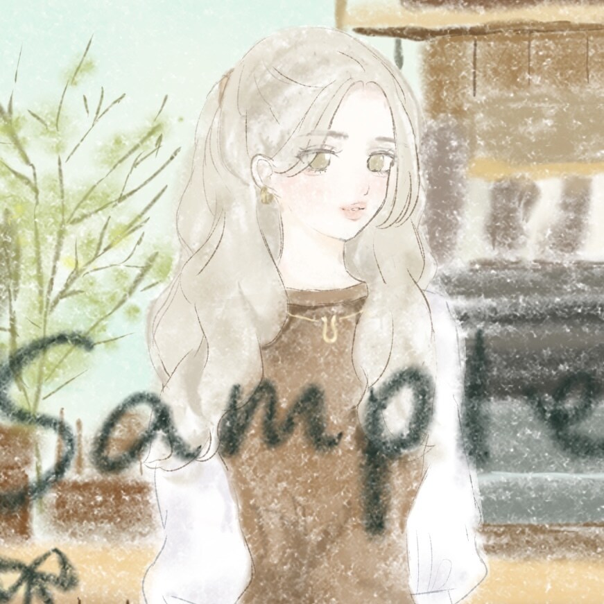 ふわふわ女性用SNSアイコンお作りします 優しい印象のゆるふわなSNSアイコン イメージ1