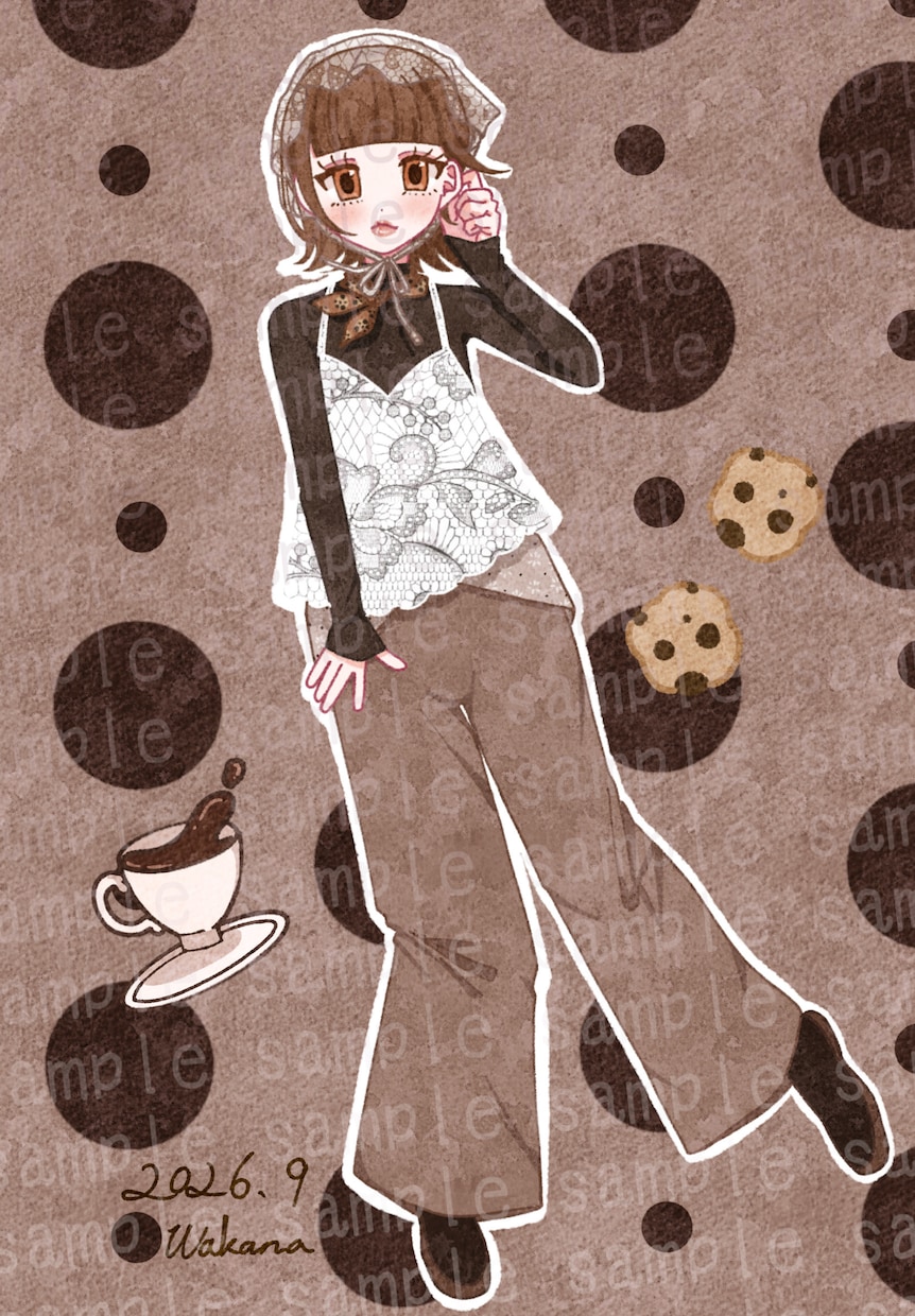おしゃれな女の子の全身イラストを描きます 好きなお洋服を、もっと特別に。 イメージ10
