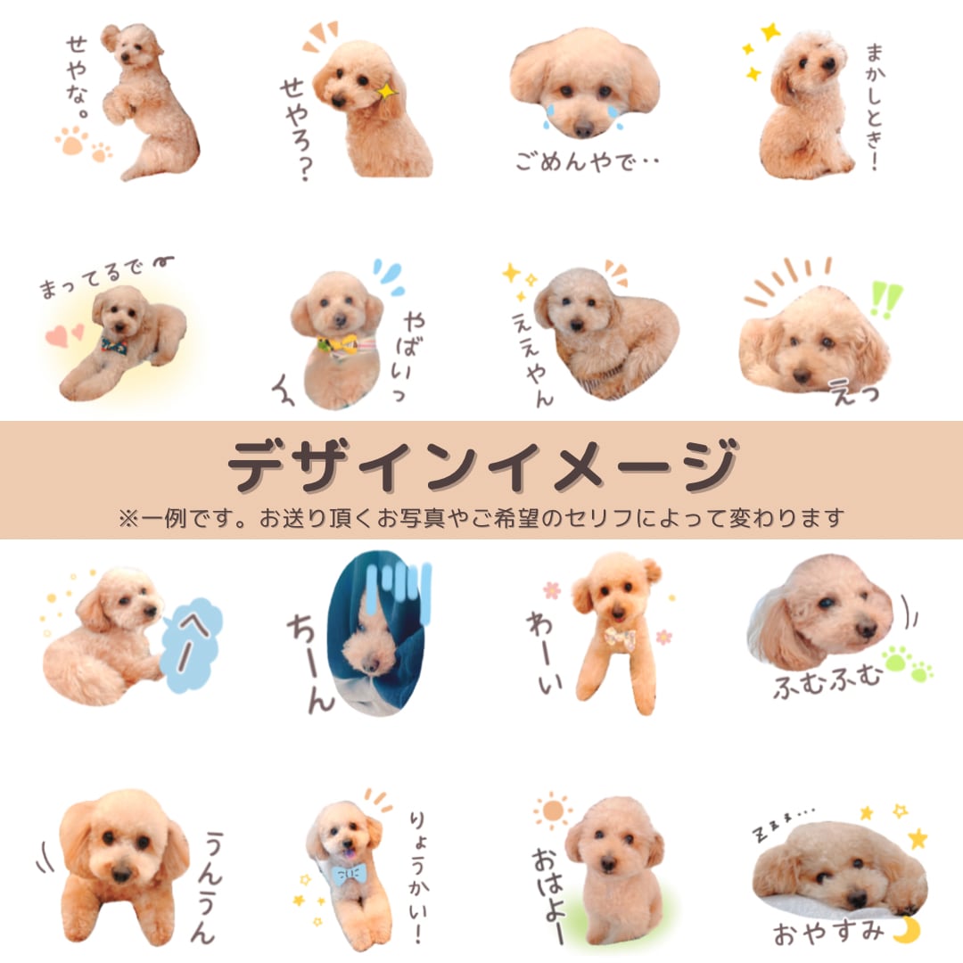 ペットのお写真でLINEスタンプ作ります お渡し後ご自身で加工・販売もOK♡オプションで申請もサポート イメージ2