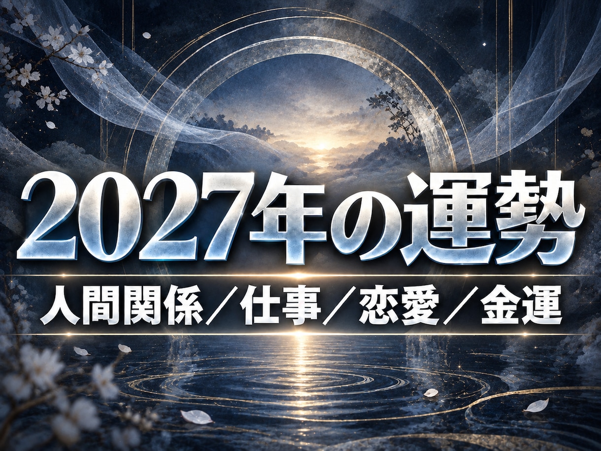 2027運勢・運気｜動く時期と躓く場面を霊視します 霊視｜開運・転機・一年の流れ｜人間関係・仕事・恋愛・金運 イメージ1