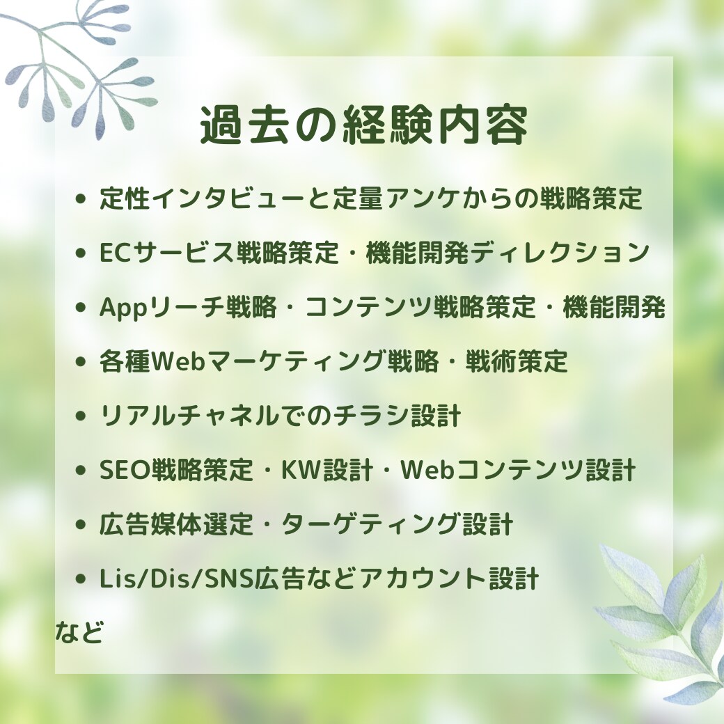 Webマーケの戦略・戦術の全般アドバイスします SEO、Listing広告など幅広く効果改善策を提案します イメージ3