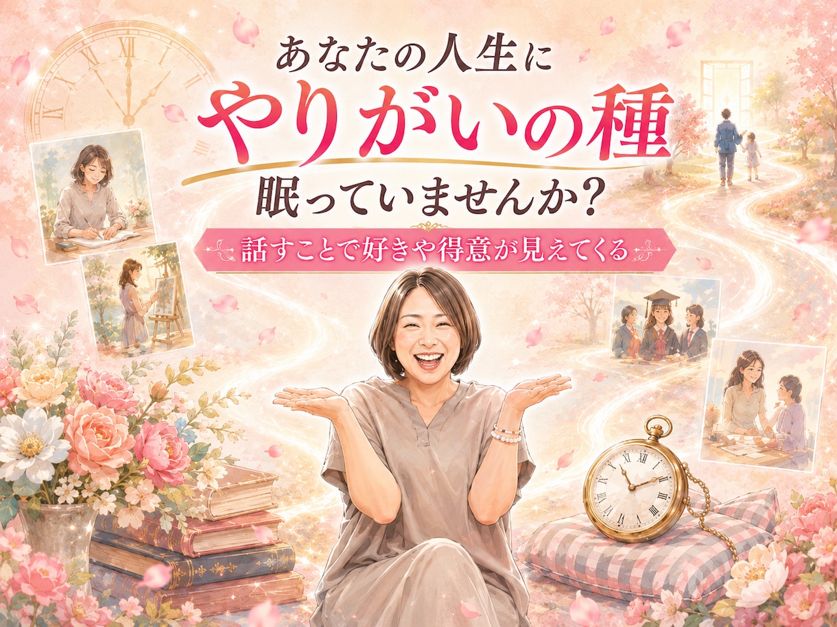 人生ストーリーからやりがいを見つけます 過去の経験から好きや得意を一緒に整理します イメージ1