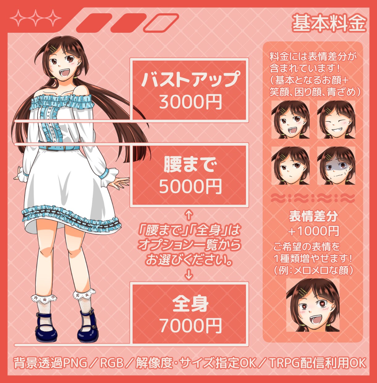 ご依頼者様の「うちの子」、心をこめてお描きします ご自身が作られたキャラを画面上に“立たせて”みませんか？ イメージ2