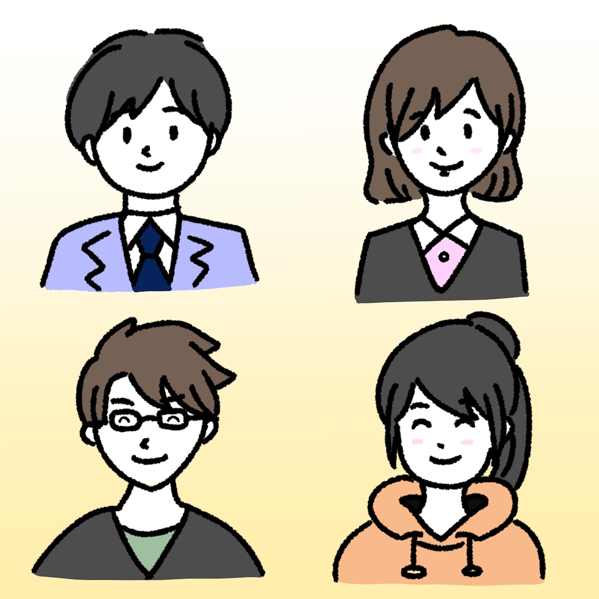 暖かみのある印象のアイコンイラストを作成します SNSなどにオリジナルなアイコンが欲しいという方へ イメージ2