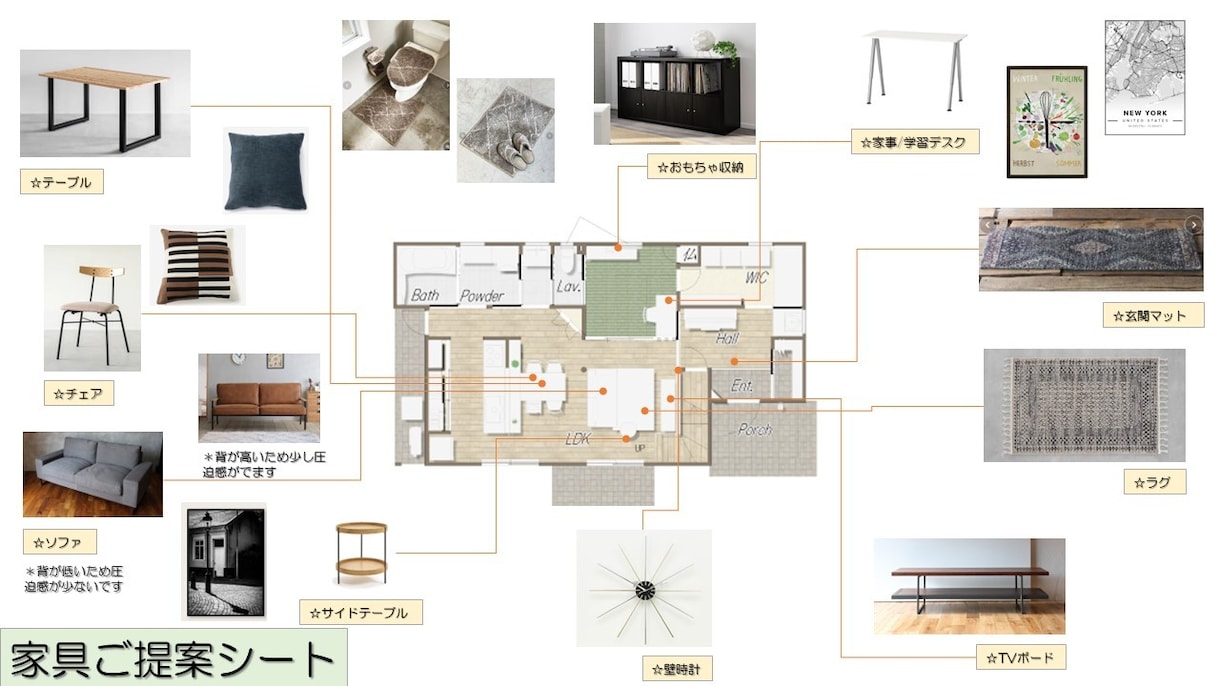 家具選びや配置で失敗しない部屋づくりをします 完成イメージ付きで家具から小物・観葉植物までご提案 イメージ4
