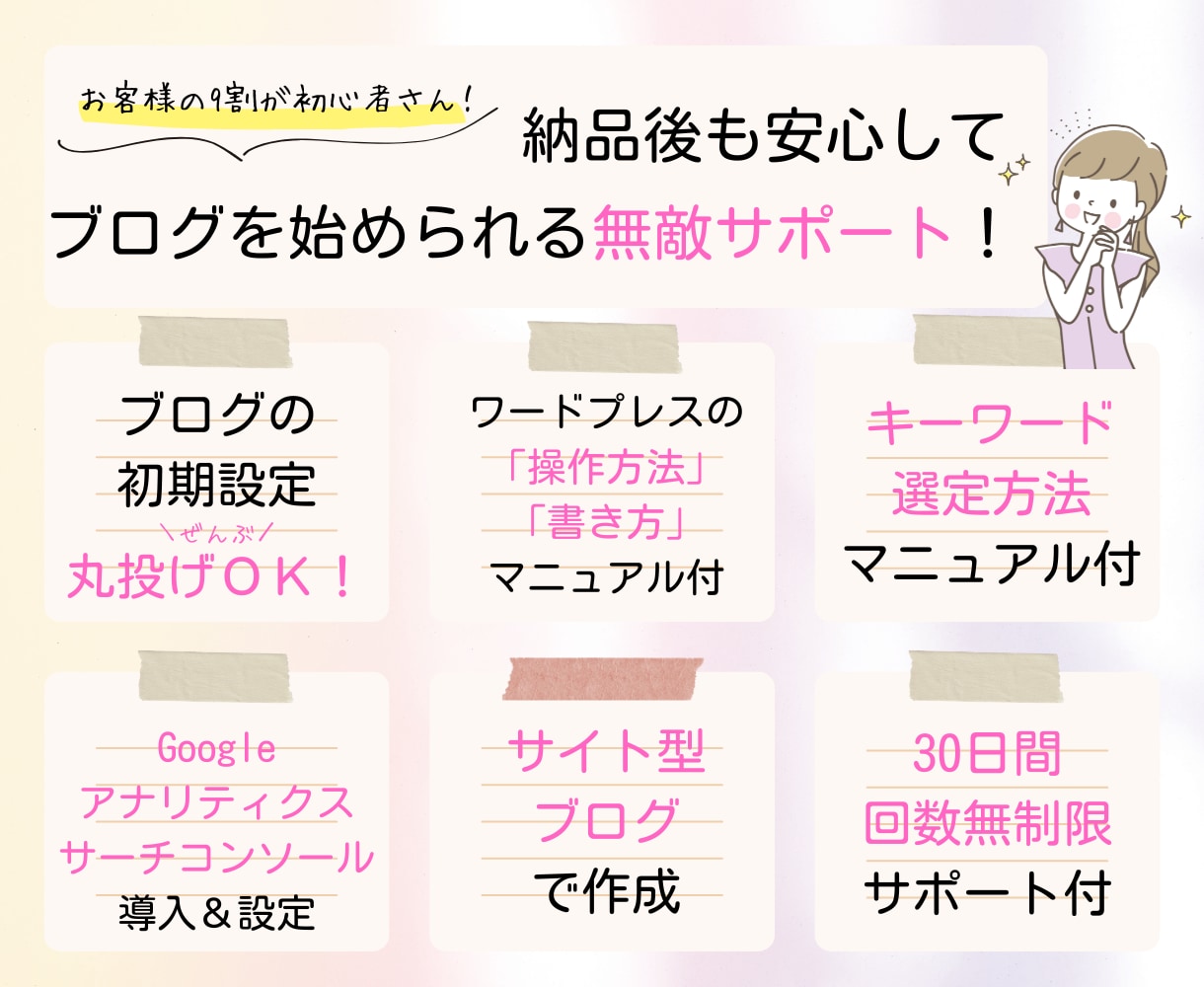 途中で止まったWordPressを作成し直します アフィリエイトブログのカスタマイズ・修正はまるっとお任せ！ イメージ3