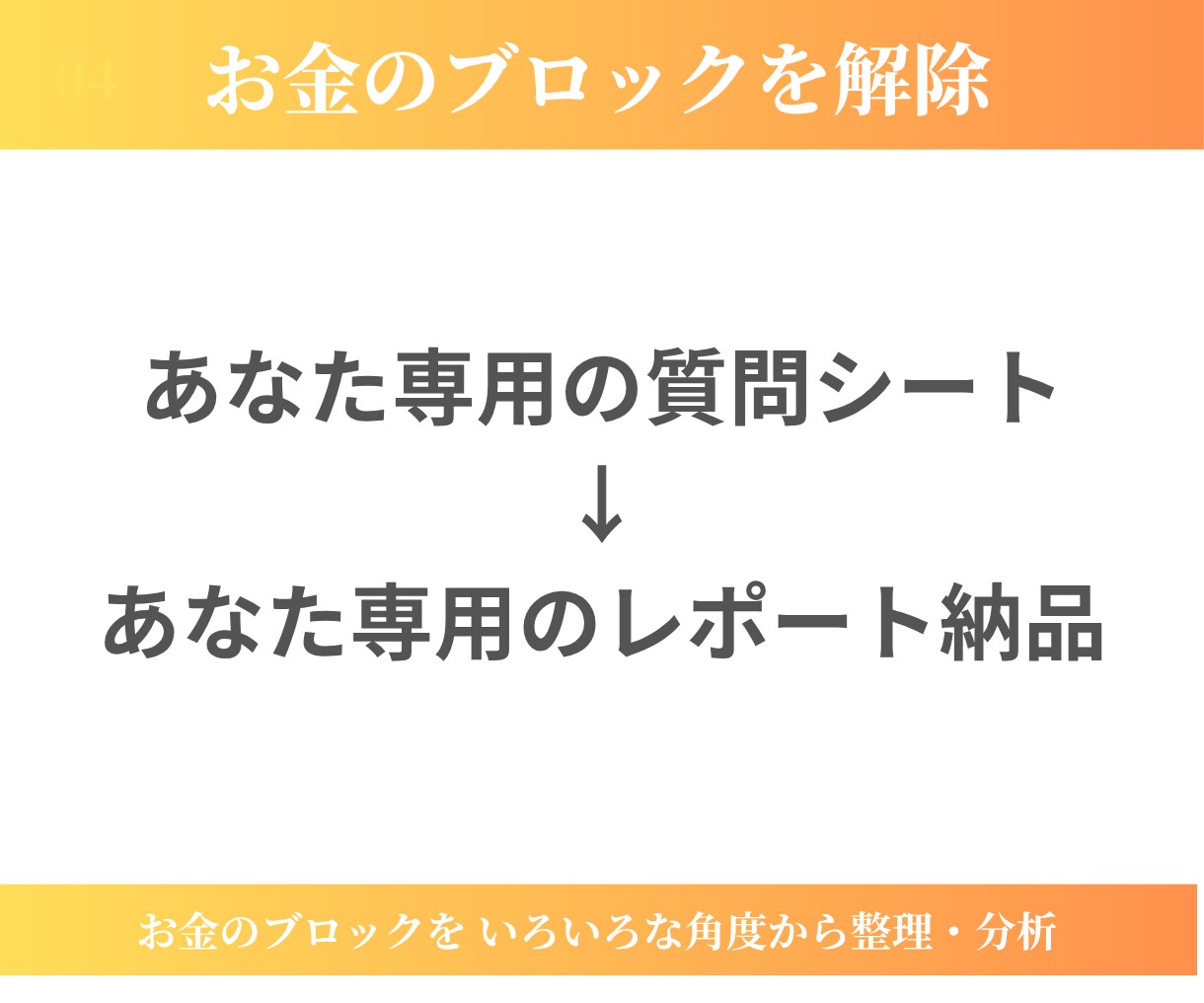 コーチが「お金のブロック」を見つけて解除します あなたのお金の思い込みを見つけて解除します イメージ5