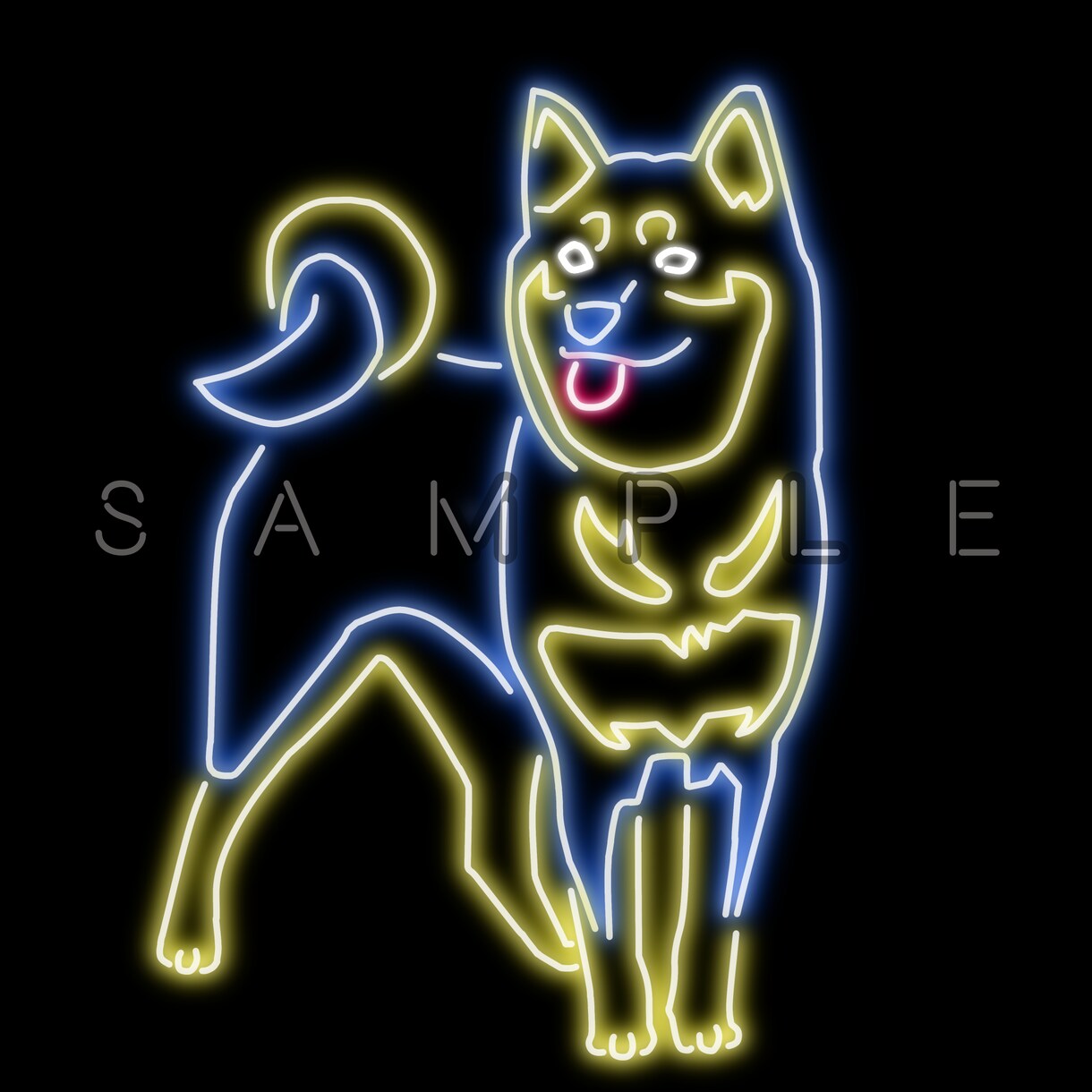 ネオン風のアイコン作成致します SNS等で目に止まるアイコン作成♪ イメージ9