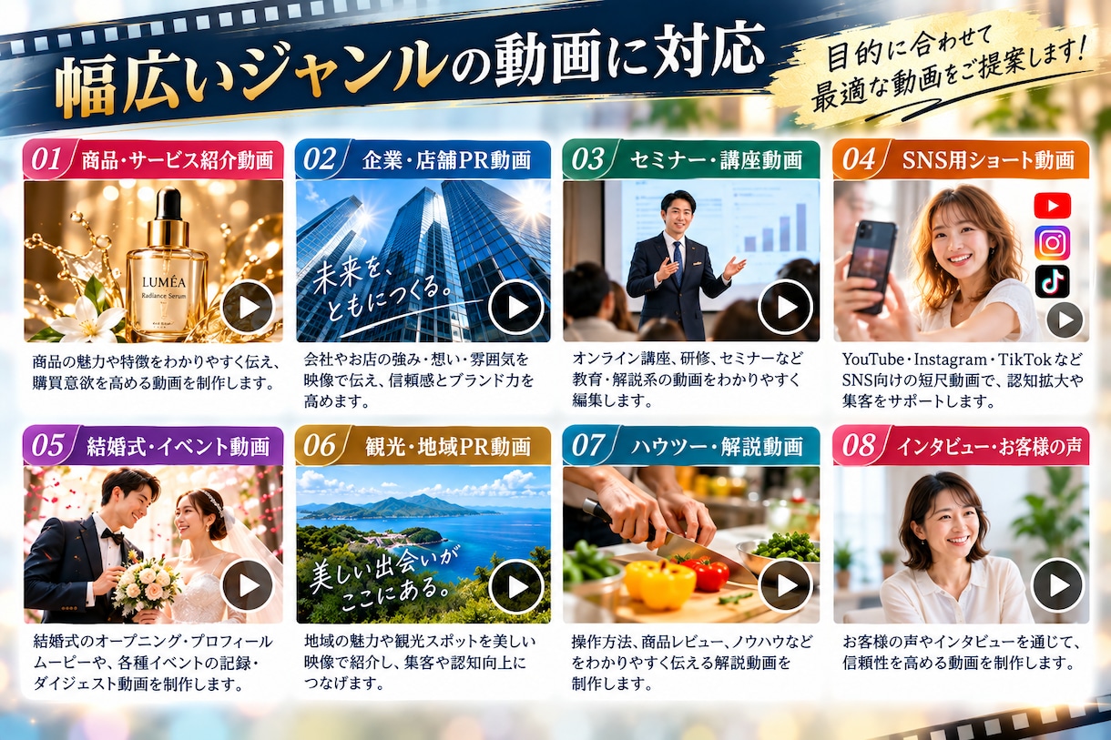 企業PR・商品紹介・SNS動画を丁寧に制作します 企画から編集まで、想いが伝わる動画に仕上げます イメージ5