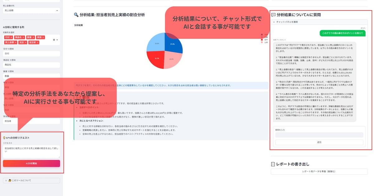 専門知識不要！AI×エクセル分析ツール提供します あなたの大切な”機密情報は渡さずに”安心して使用できます イメージ4