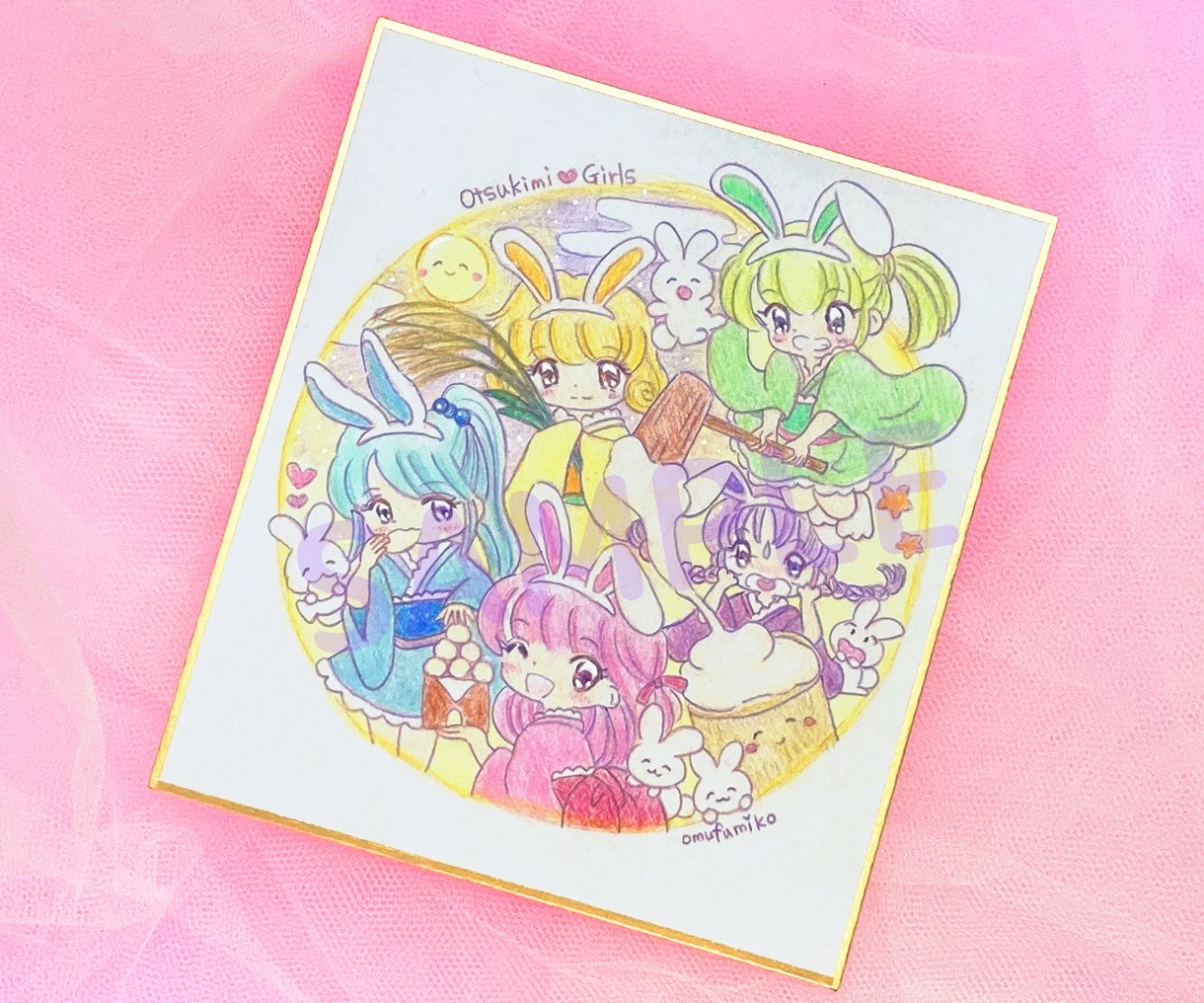 ゆるかわファンシーなアナログイラスト描きます 原画配送OK☆あなたのイメージを色鉛筆でふんわり描きます イメージ2