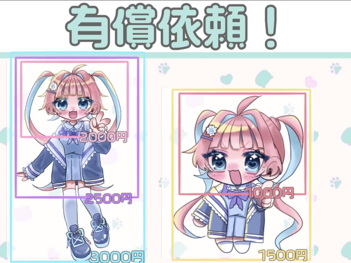 めっちゃかわいい♡かわいいアイコンや全身表描きます かわいいSDキャラや全身表、早めの納期で描きます！ イメージ2