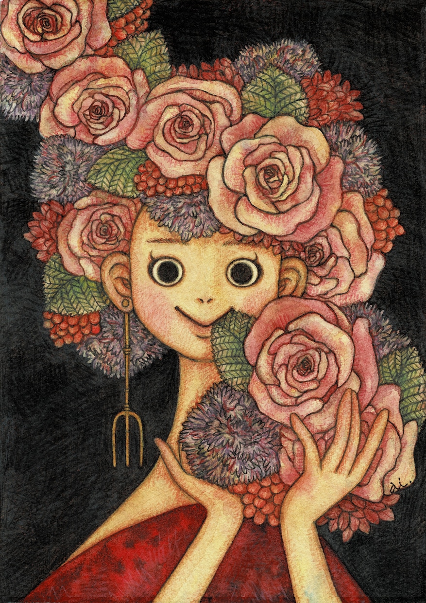 手描き水彩で絵本のような人物を描きます 挿絵や観賞用、イメージからの人物制作にも イメージ3