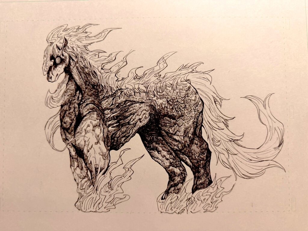 アナログでイラストを描きます ペン画で現存する動物や幻想的な動物を描きます。 イメージ2