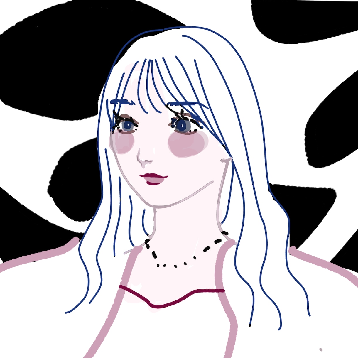 まつげパッチリな女の子のアイコン描きます 個人利用のSNSアイコン用イラストになります。 イメージ2