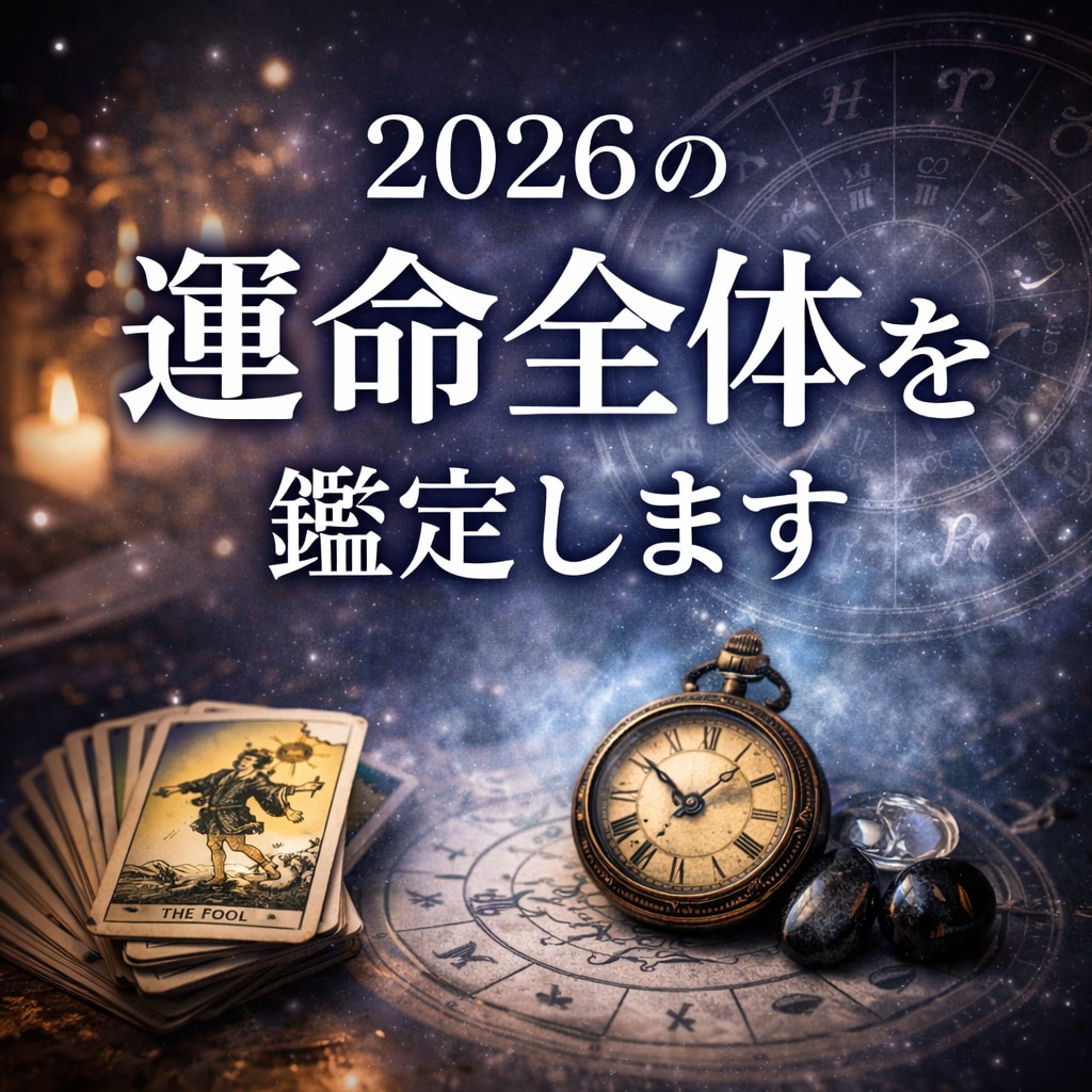 2026年の運命全体を鑑定します タロット×四柱推命で1年の流れを深く読み解きます イメージ1