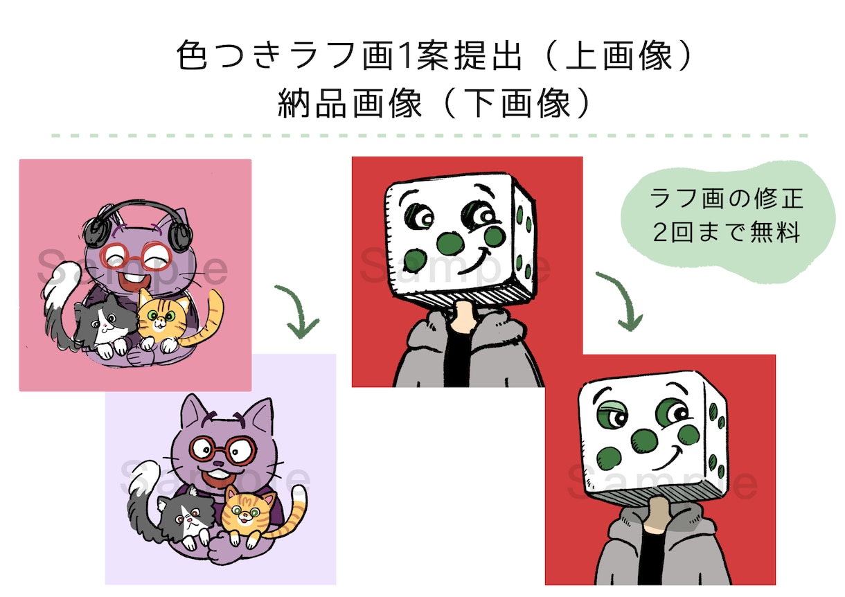 商用可⭐︎好きなもの×似顔絵アイコン描きます 好きなものをアイコンで主張できる！キャラ化似顔絵イラスト イメージ2