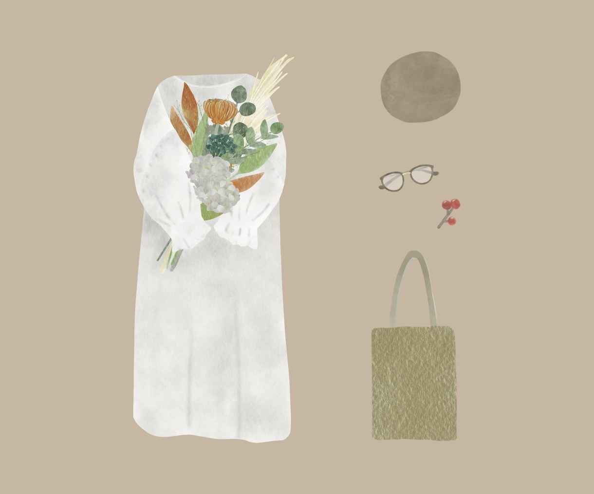 お店や商品の魅力をupさせるイラスト描きます 優しくナチュラルな水彩風イラスト イメージ4