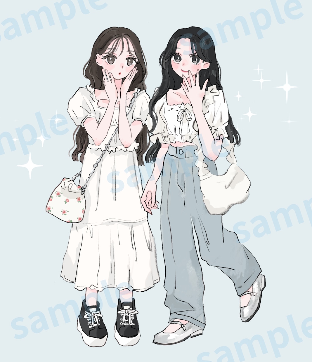 ときめきをお届け˖✧可愛い女の子のイラスト描きます SNS、動画、ブログ、贈り物などに◎イラストで彩りをプラス✨ イメージ7
