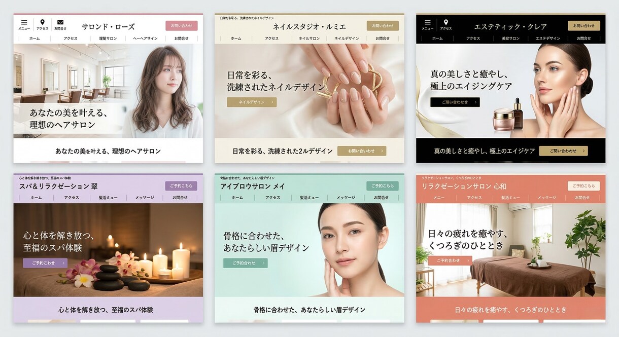 売上に繋がる集客導線を考えたHPを制作します 美容室・工務店・クリニックなど業種に合わせたデザインで制作 イメージ2