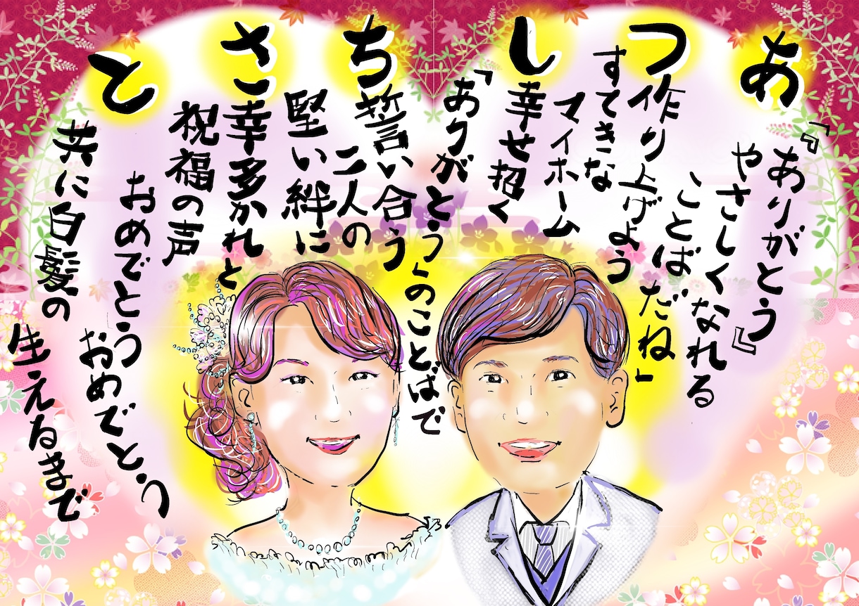 何人でも似顔絵一律5000円で描きます 結婚祝い、お祝いメッセージなど目的やご希望をお伝えください イメージ1