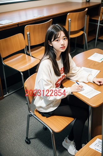 AIで作成した教室で勉強する女子高生写真販売します 実写では撮影、商用利用が難しい教室で勉強する女子高生写真販売 イメージ5