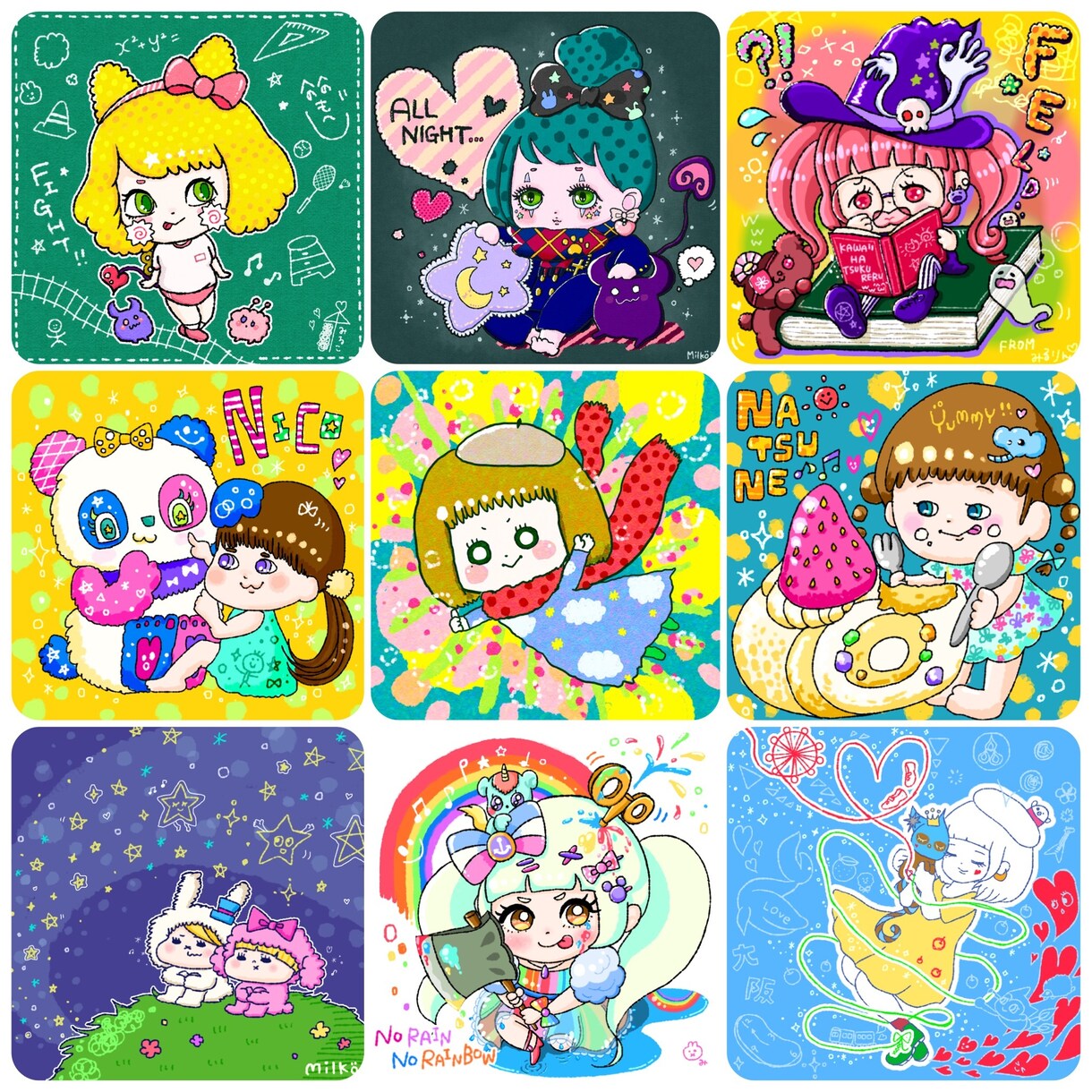 キュート&ポップ&カラフルなイラスト制作します アイコン・プレゼントなどに自由に使用していただけます♪ イメージ2
