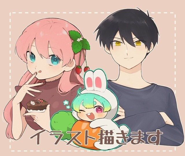 イラスト描きます アイコン、ヘッダー、立ち絵等々(百合、BL、NL、OKです) イメージ1