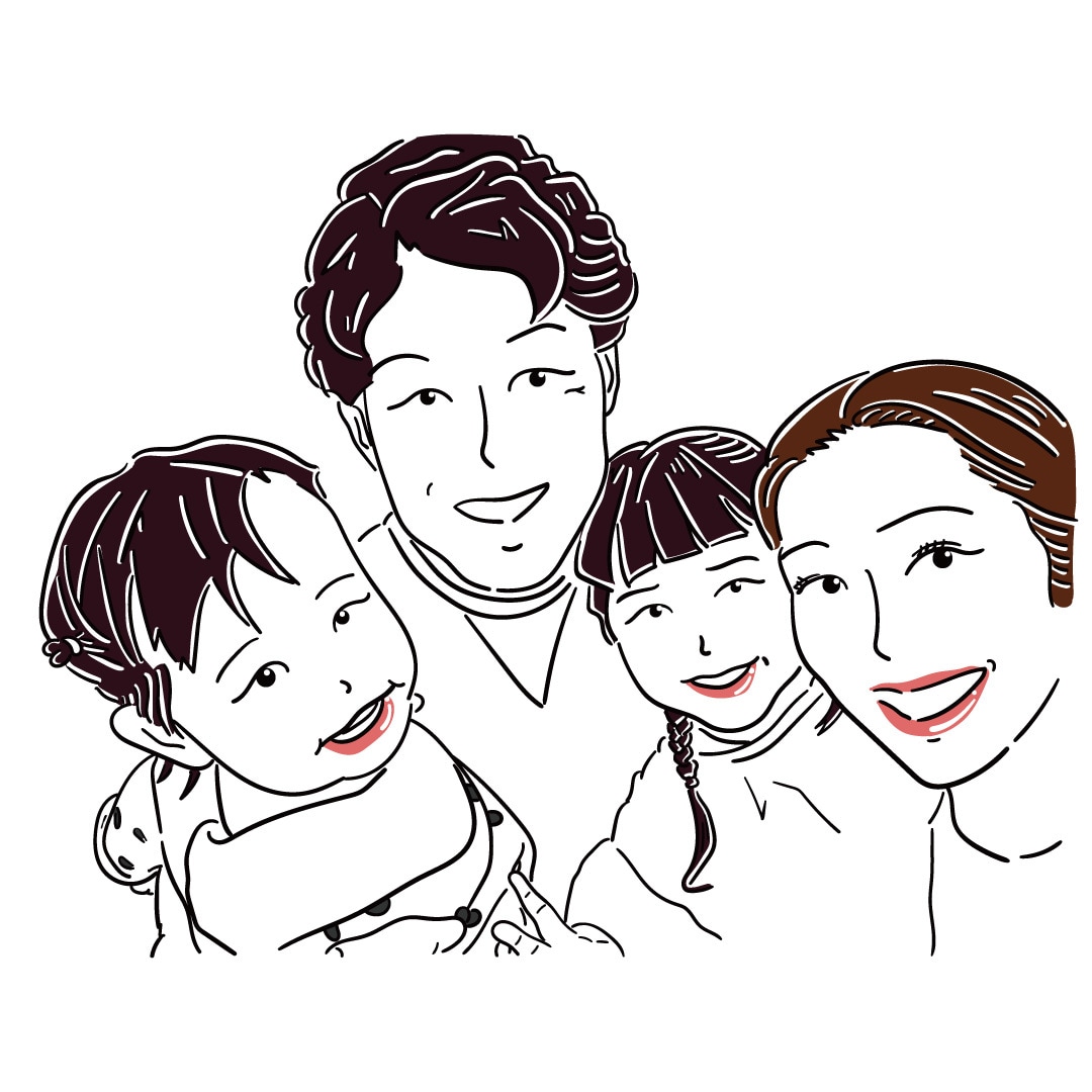 どんな写真もオシャレでシンプルなイラストにします カップル　ご家族　ご友人　結婚式や記念日のギフト用にも！ イメージ1