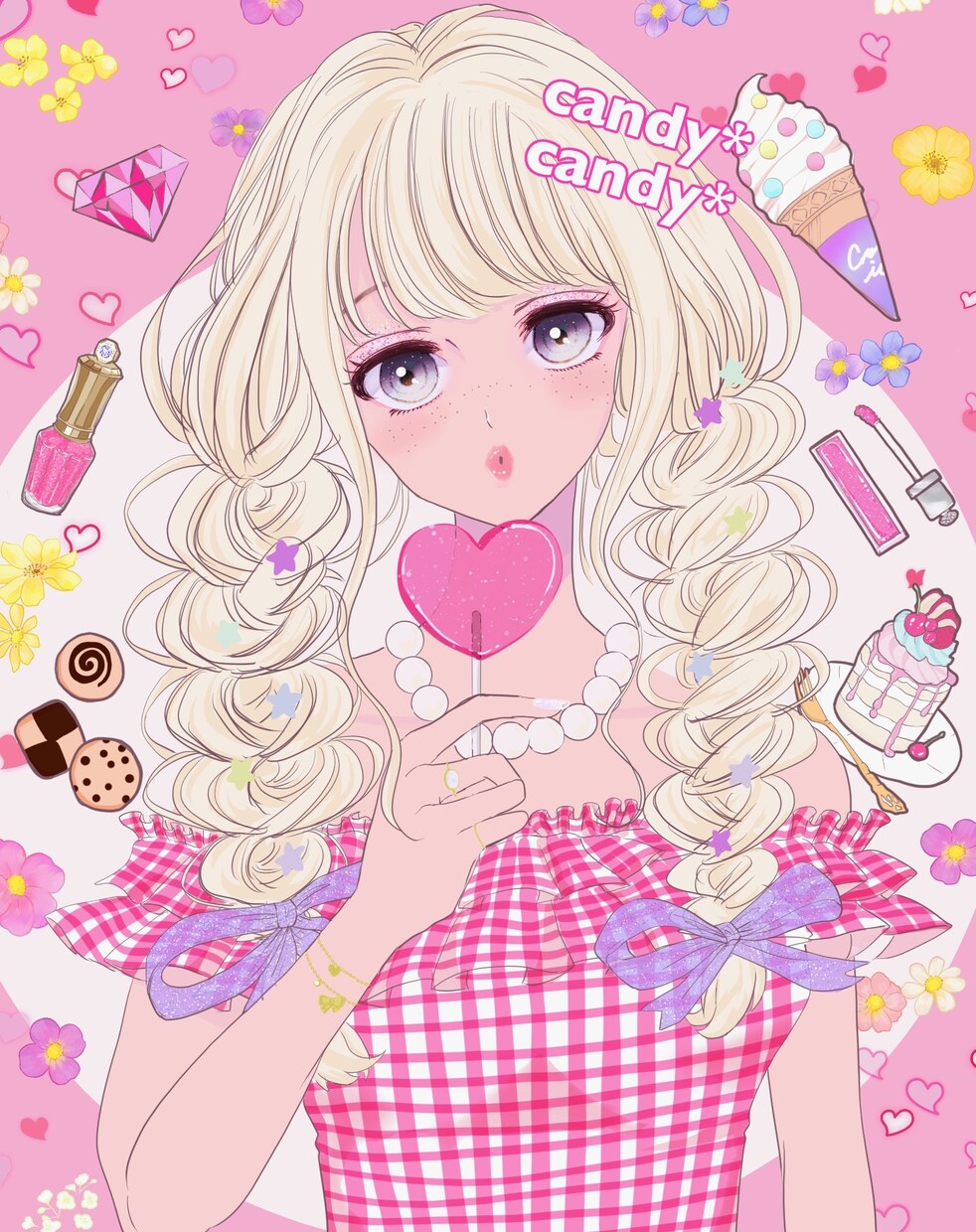 キュートな女の子のSNSアイコンヘッダー制作します ワクワクする可愛い女の子のイラスト描きます！ イメージ8