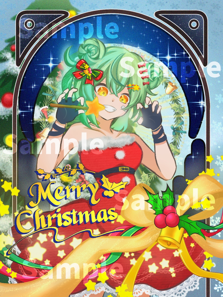 11月納品可能！クリスマスイラストを描きます 商用利用OK◎ネップリ・グッズ・返礼品などに！ イメージ1