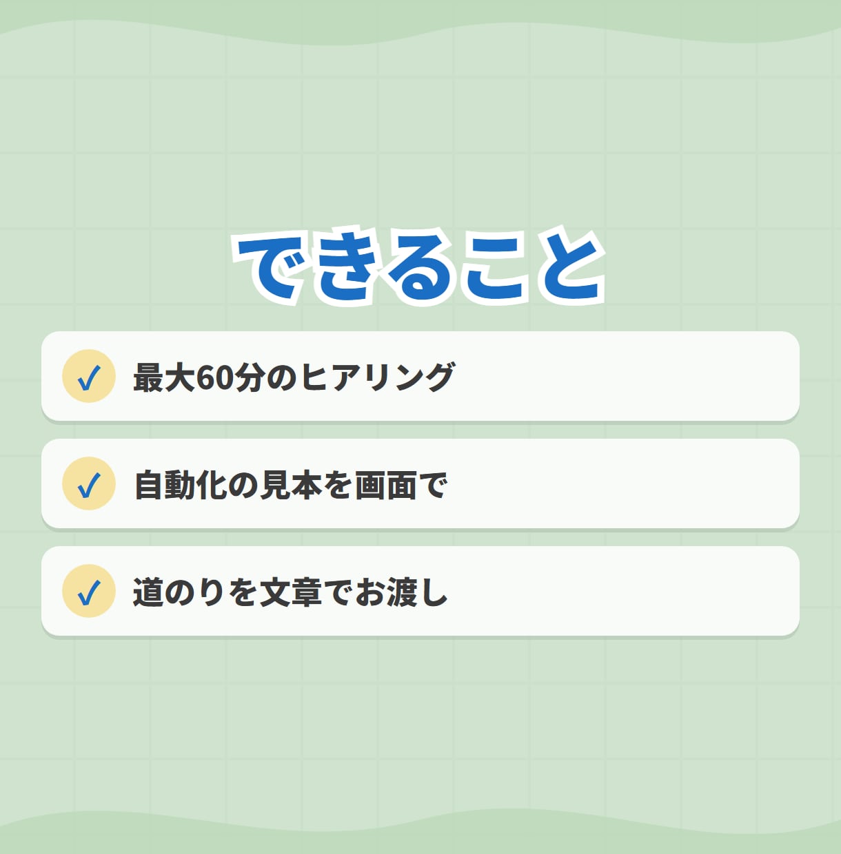 AI自動更新YouTubeの始め方を設計します ヒアリングと見本で、あなた専用の道のりを イメージ3