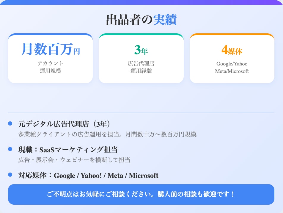 Google広告の初期設定を丸ごとサポートします 【月数百万規模の運用経験】代理店出身・現役マーケターが伴走 イメージ4