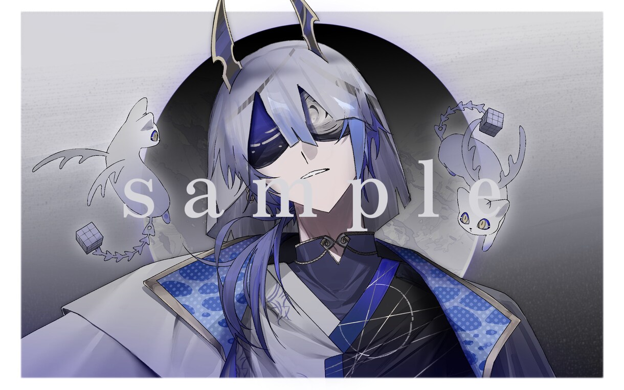 クール系の一枚絵 制作いたします SNSアイコンや動画のサムネ、立ち絵にお使いいただけます イメージ2