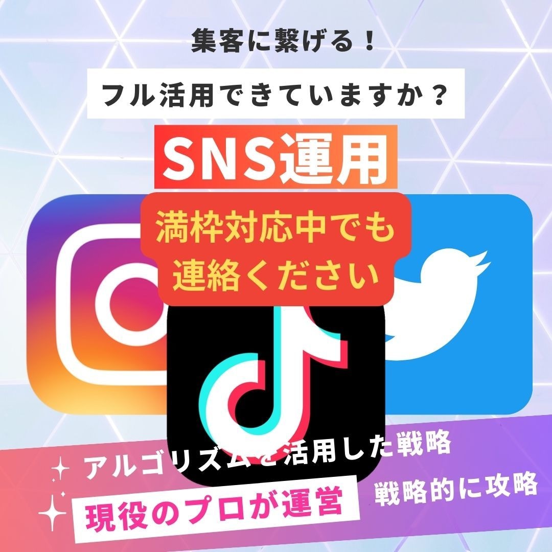 現役プロがSNS運用代行いたします Instagram,Twitter(X)の運用です。 イメージ1