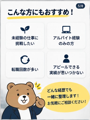 履歴書・職務経歴書を作成します 採用担当×現役CAが“選考を意識した”応募書類を作成 イメージ5