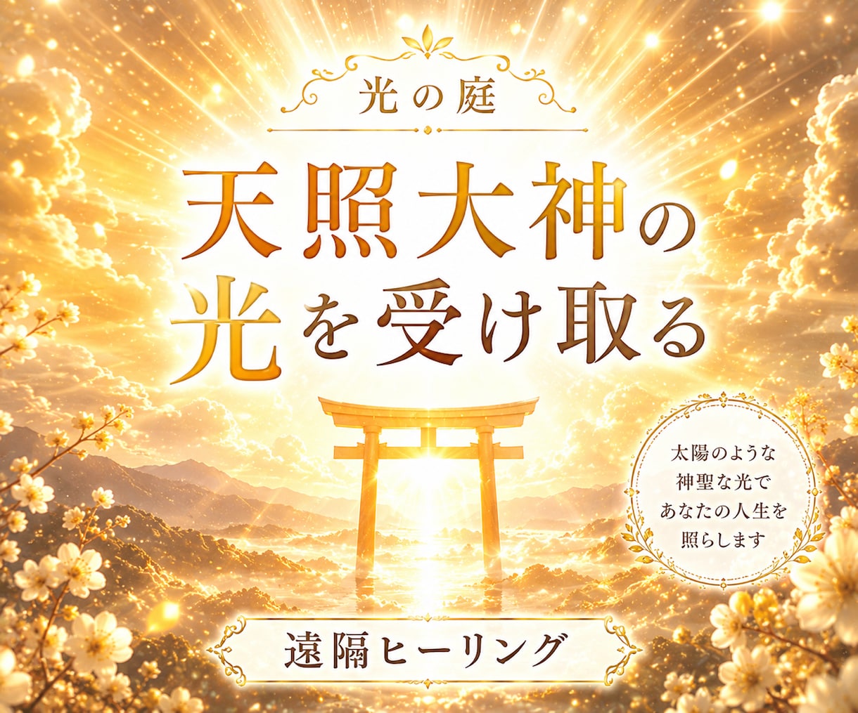 天照大神の光で本来の輝きを呼び覚まします 神聖な光で清め、あなたの中に眠る本来の力をひらきます イメージ1