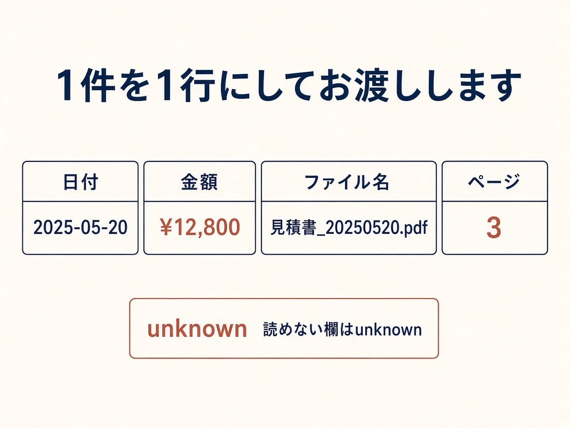 PDFやExcelをAI用に整理します AIが最後の行まで、誤りなく読める形に！ イメージ3