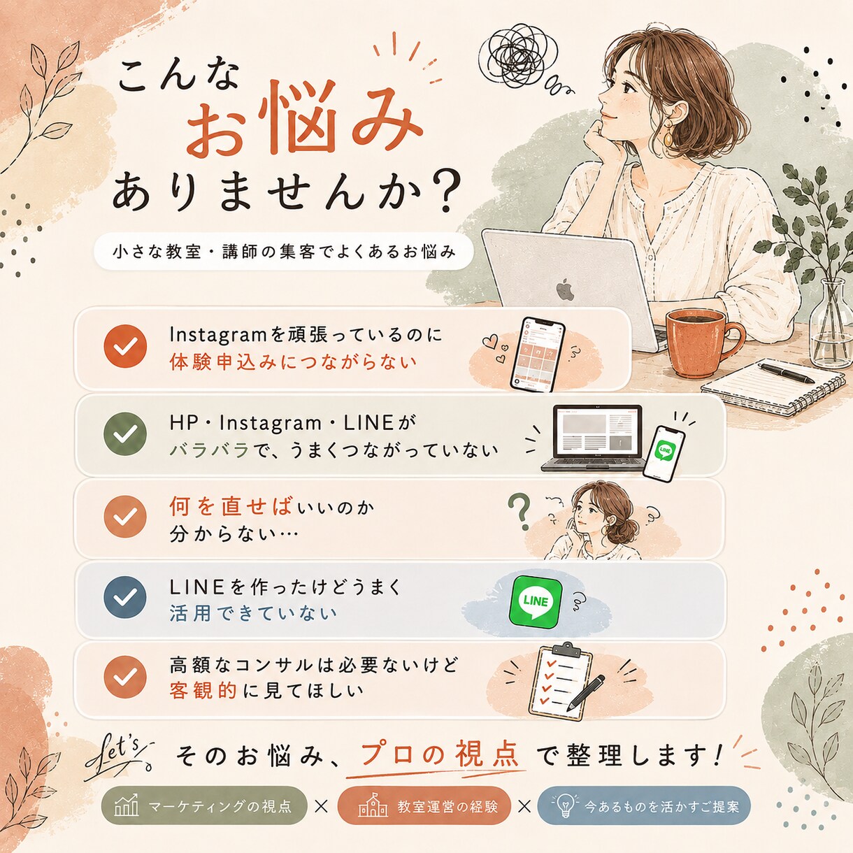 LINE公式の文章と申込導線をチェックしますます 「作ったけど活用できてない」を整理｜直す3か所＋文章1本改善 イメージ2