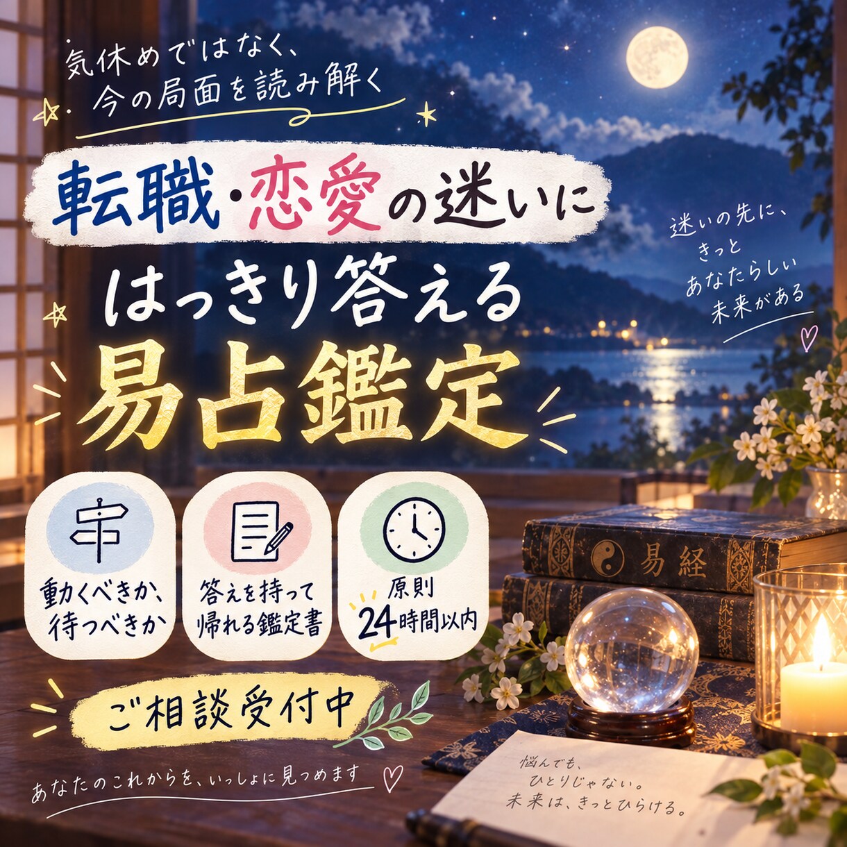 二択で迷う方へ　易経でどちらを選ぶべきか鑑定します 気休めはいらない。今、はっきりした答えが欲しいあなたへ イメージ1