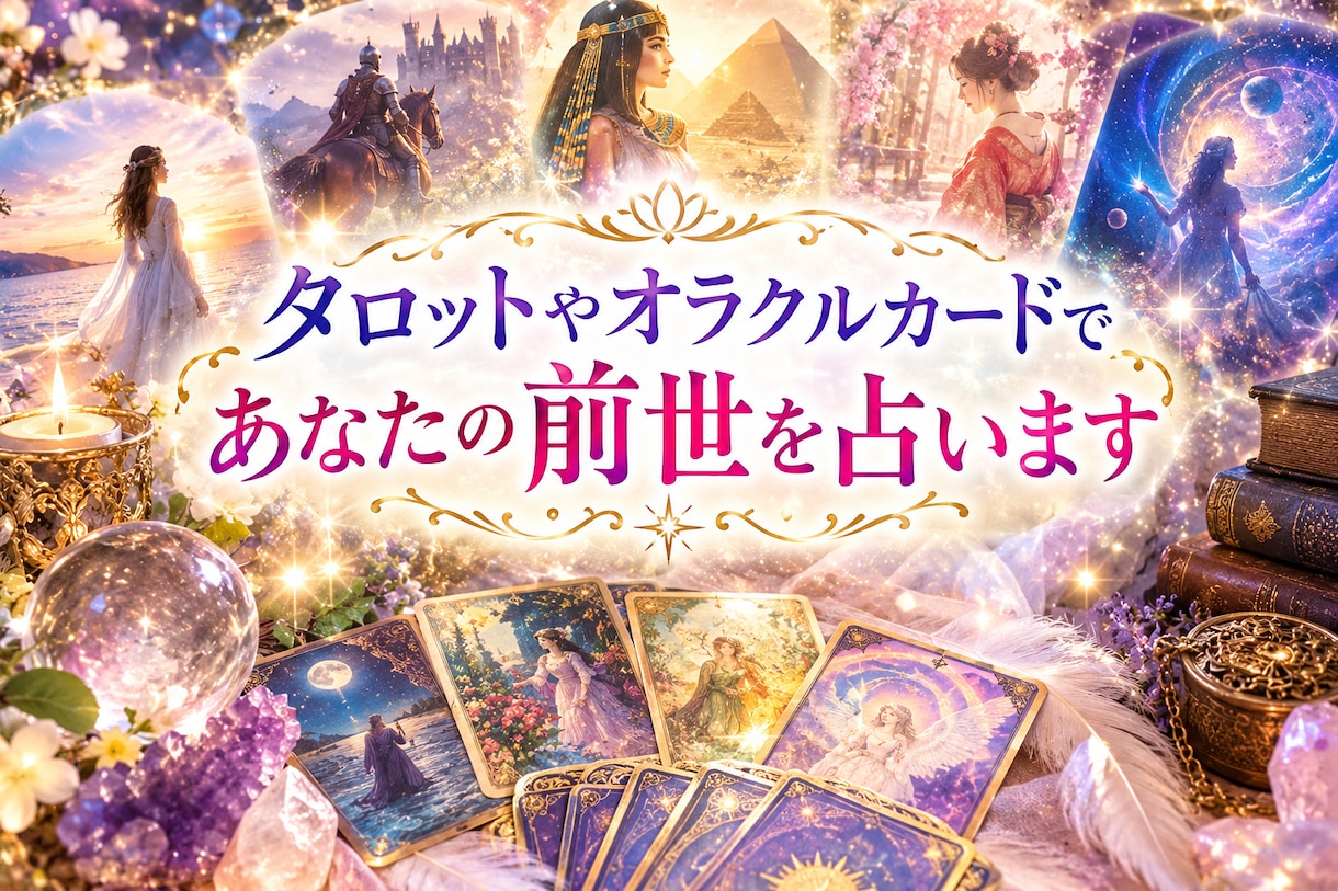 あなたの前世(過去世)1回を占います 今世に影響を受けている前世1回を占います。 イメージ1