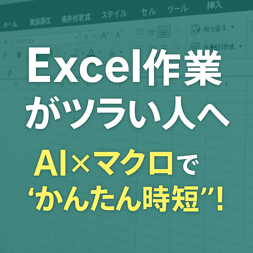 初心者でも安心！AI × マクロ自動化講座します コード未経験でも自動化できる秘密を伝授 イメージ1
