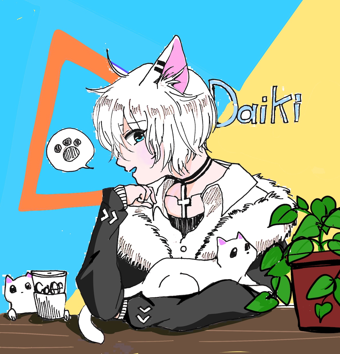 単語に合わてオリジナルキャラクターの１枚絵描きます ３単語から連想されたオリジナルキャラクターを描きます！ イメージ2