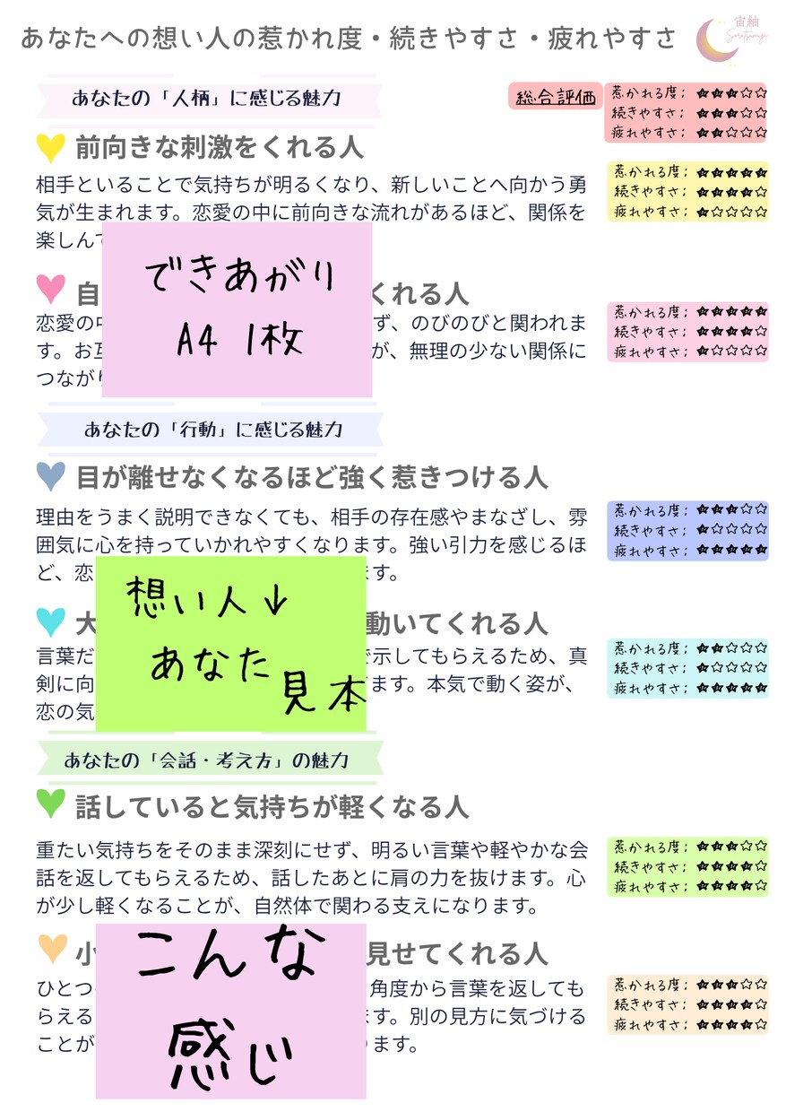 ２人の惹かれ度続きやすさ疲れにくさを読みます 自然な魅力に惹かれる？関係は続きやすい？一緒にいて疲れない？ イメージ3