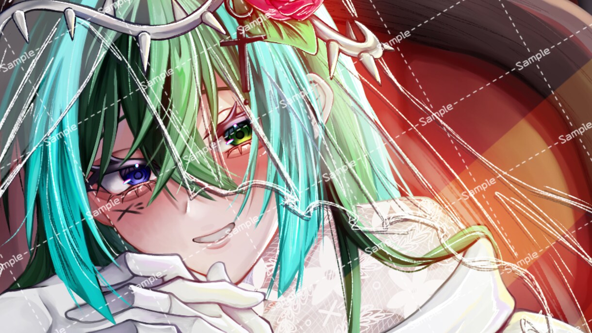 厚塗りイラストを書きます ダーク系も対応可能！キラキラツヤツヤな厚塗りイラスト イメージ3