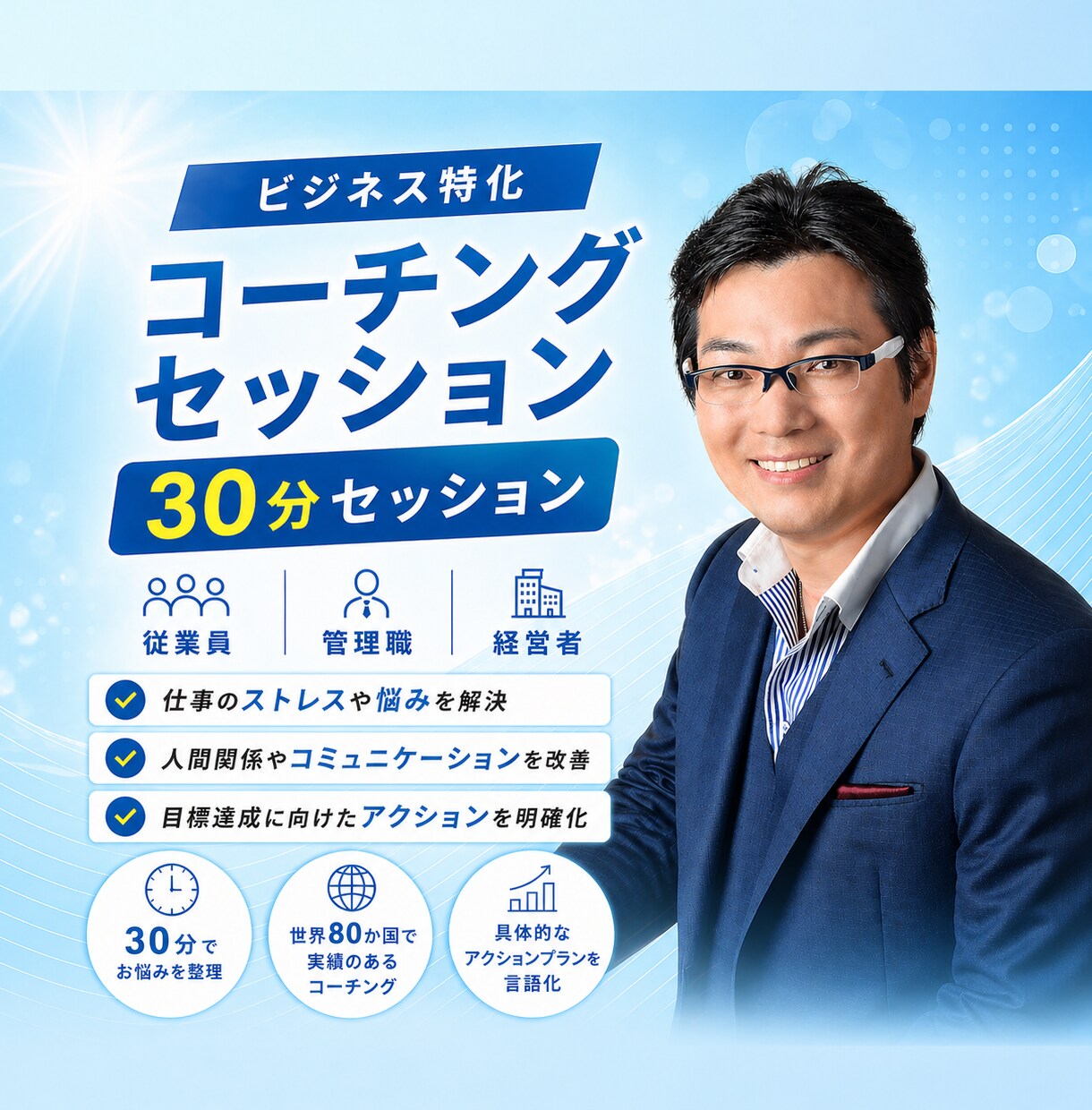 30分で仕事の悩みとアクションプランを言語化します 世界80か国で実績のあるビジネスコーチングを体験！ イメージ1