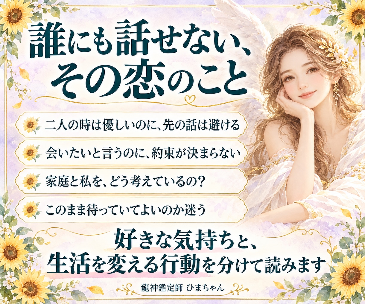 不倫・複雑恋愛の本音と動けない理由を占います 既婚者の相手の気持ち、家庭への思い、今の接し方を読みます イメージ2