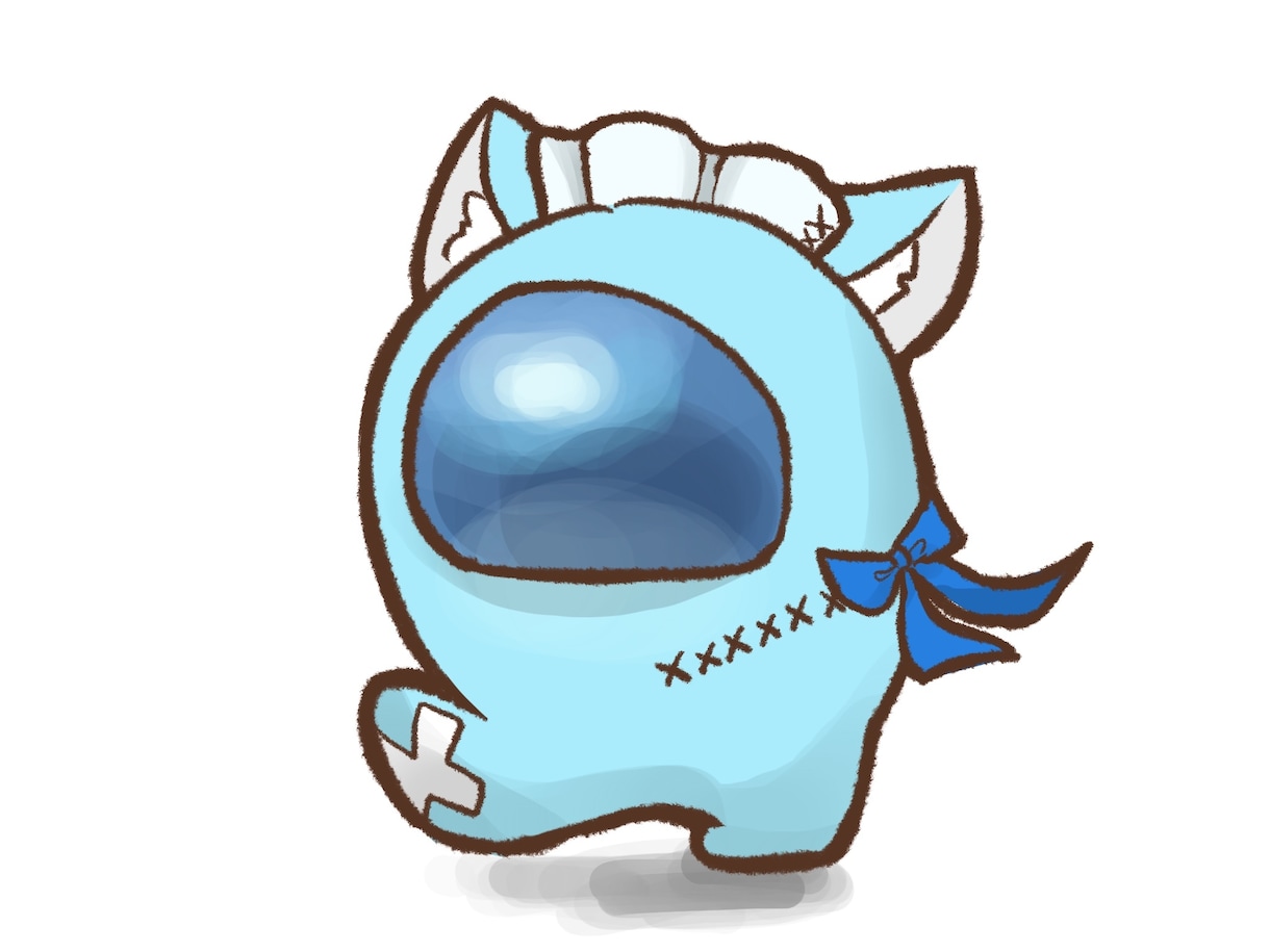 Vtuber配信AmongUs風イラスト作成します お持ちのキャラクターのアモアス風ちびキャラを描きます！ イメージ5